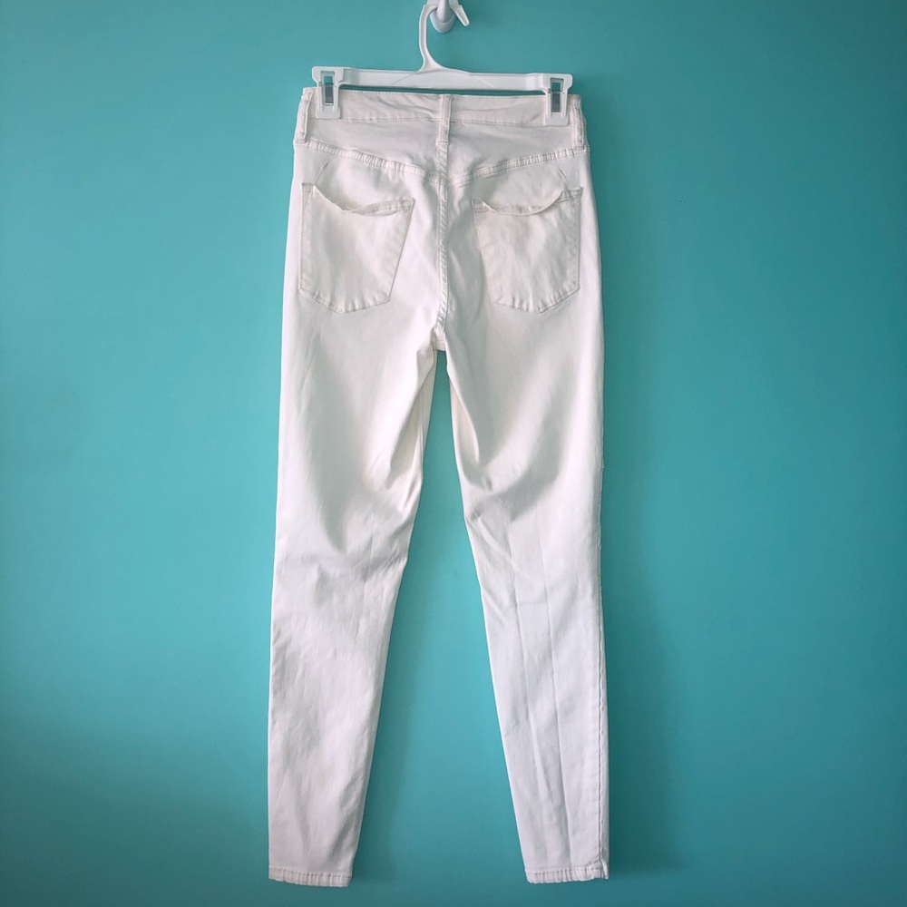 WHITE HIGH RISE JEGGINGS 🧡 - Picture 3 of 4
